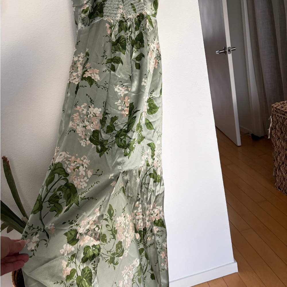 Reformation Green Floral Maxi Dress - Picture 3 of 4